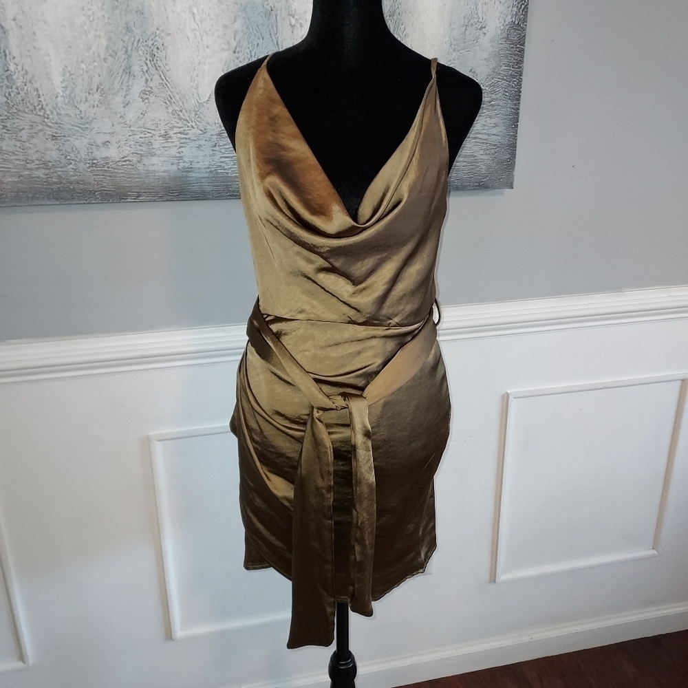 MABLE Cowl neck mini dress